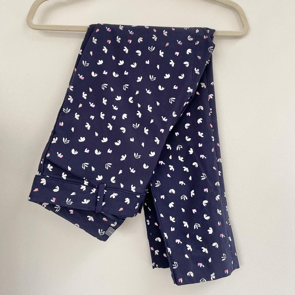 The Limited Navy Floral Dress Pants